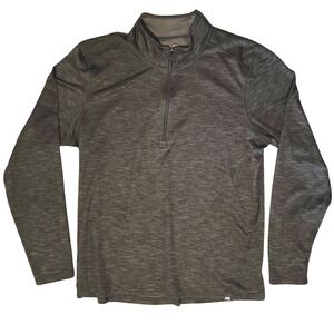 REI‎ Men's Quarter Zip Midweight Pullover Gray Size Large EUC Running Hiking